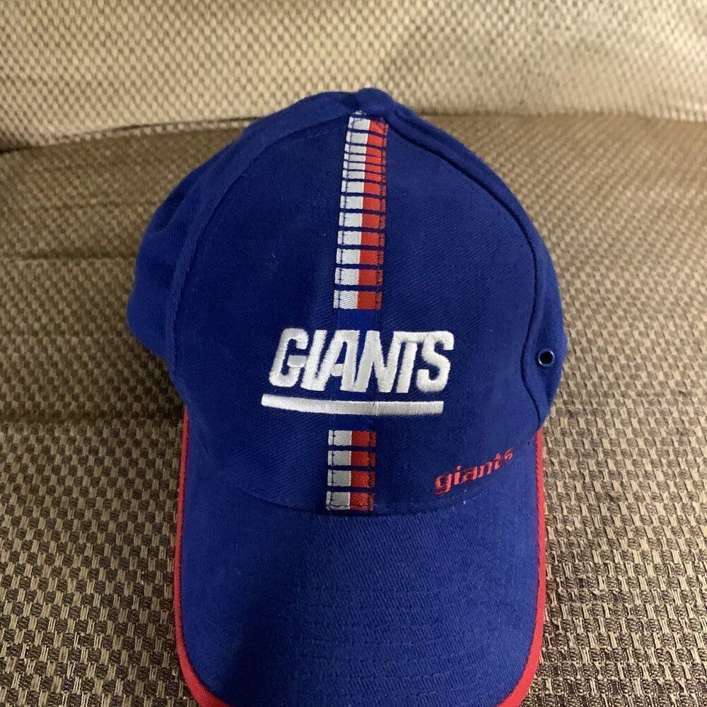 Vintage Logo Athletic NFL Pro Line New York Giants Hat Blue Strapback Cap
